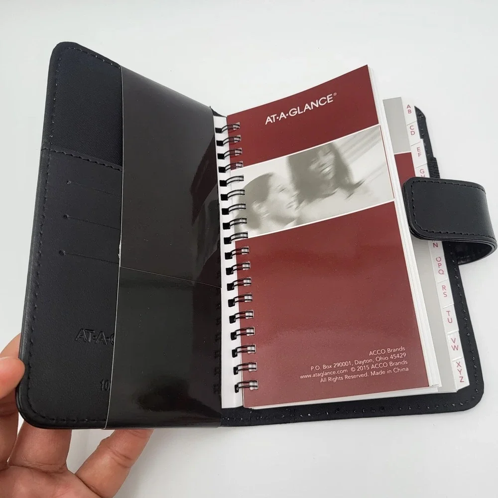 New! AT-A-GLANCE Undated Windsor Slim Profile Starter Set, Wirebound, Black
